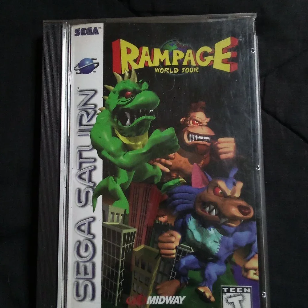 Rampage World Tour Sega Saturn Game CIB Registration Card